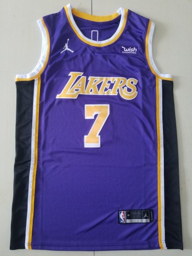 20/21 New Men Los Angeles Lakers Anthony 7 purple basketball jersey