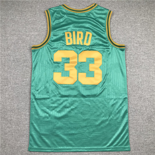 New Adult Celtics Bird year of the rat limited edition green basketball jersey 33