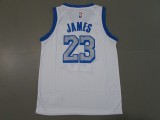20/21 New Men Los Angeles Lakers James 23 white city edition basketball jersey
