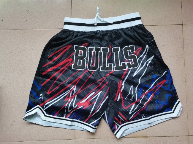 20/21 New Adult pocket Bulls black basketball shorts