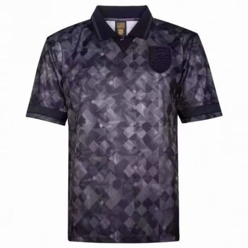 Retro 1990 England black without logo soccer jersey football shirt
