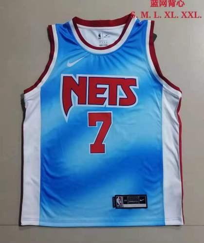 20/21 New Men Brooklyn Nets Durant 7 blue basketball jersey shirt L019#