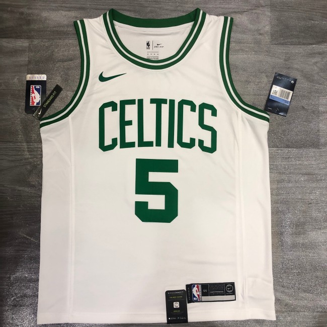Retro Men Celtics Garnett 5 white basketball jersey