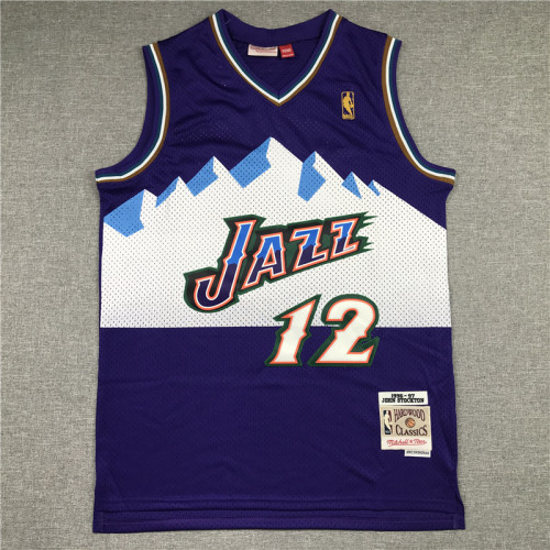 20/21 New Men Utah Jazz 12 blue basketball jersey