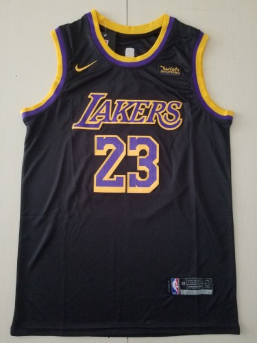 20/21 New Men Los Angeles Lakers James 23 black basketball jersey