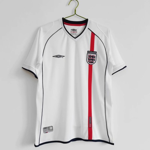 Retro 01-03 England white soccer jersey football shirt