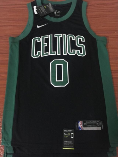 Men Celtics 0 black retro basketball jersey