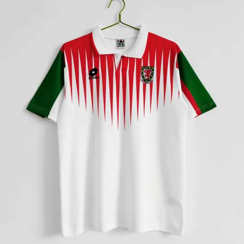 Retro 96-98 Wales away white soccer jersey football shirt