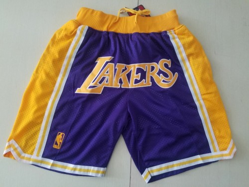 New Men Lakers purple basketball shorts