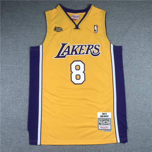 20/21 New Men Los Angeles Lakers Bryant 8 final version yellow basketball jersey