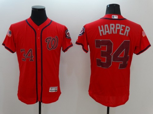 2022 Men's Washington Nationals HARPER 34 red MLB Jersey