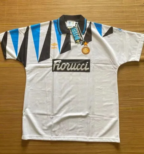 Retro 91-92 inter away soccer jersey