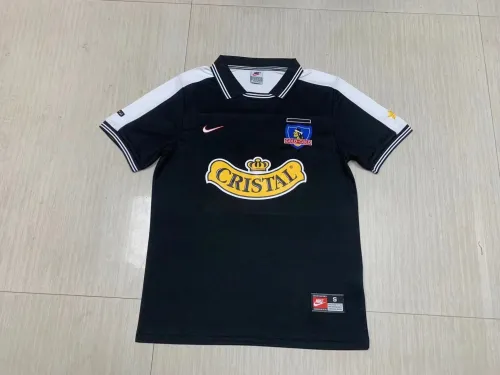 Retro 99 Colo-Colo away black soccer jersey football shirt