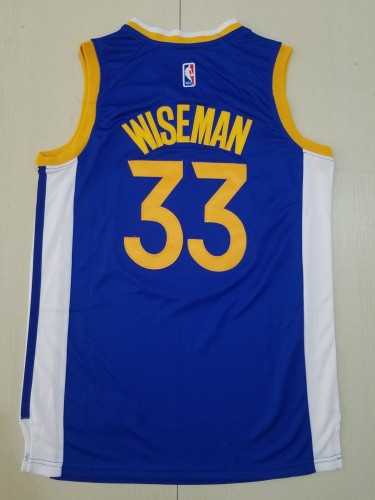 21/22 New Men Golden State Warriors Wiseman 33 blue basketball jersey