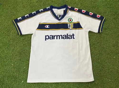 Retro 02-03 Parma away white soccer jersey football shirtt