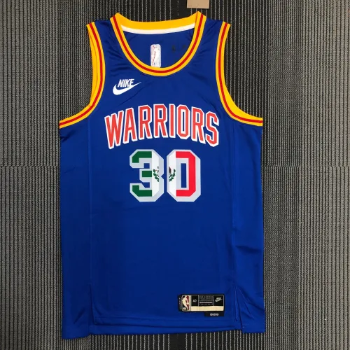 The 75th anniversary Golden State Warriors retro 30 Curry basketball jersey