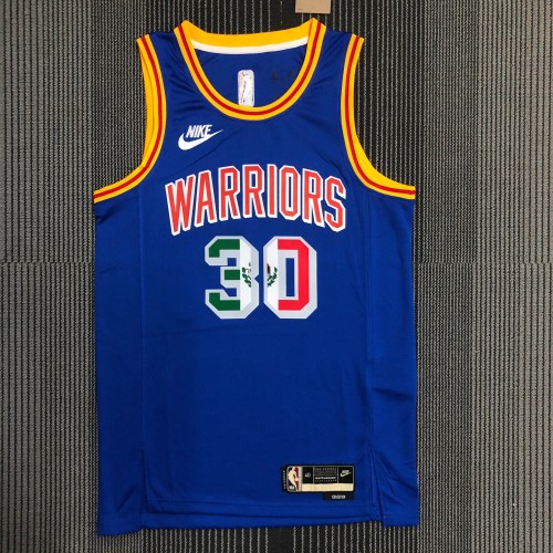 The 75th anniversary Golden State Warriors retro 30 Curry basketball jersey