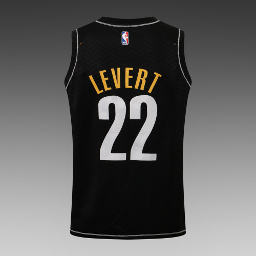 20/21 New Men Brooklyn Nets Levert 22 black basketball jersey shirt L041#