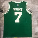 Retro Men Celtics Brown 7 green basketball jersey