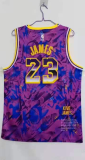 20/21 New Men Los Angeles Lakers James 23 purple MVP special edition basketball jersey