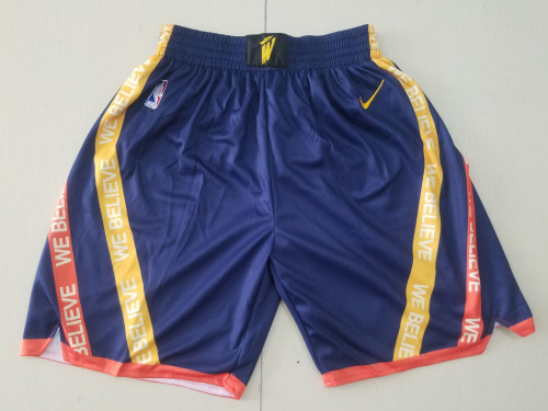 20/21 New Men Golden State Warriors blue basketball shorts