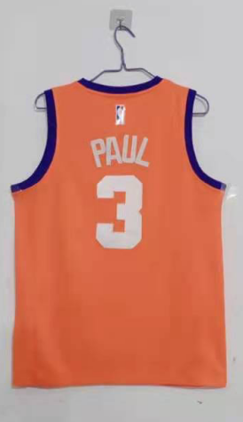 20/21 New Men Phoenix Suns Paul 3 orange Jordan version basketball jersey