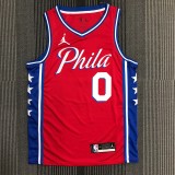 Philadelphia 76ers Air Jordan red 0 Maxey basketball jersey