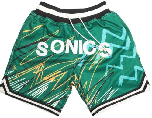 20/21 New Men Sonics Pocket edition green basketball shorts