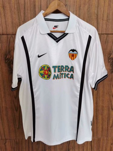 Adult Thai version Valencia white retro soccer jersey football shirt