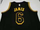 20/21 New Men Los Angeles Lakers James 6 black city edition basketball jersey