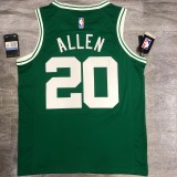 Retro Men Celtics Allen 20 green basketball jersey