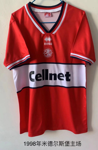 Retro 1998 Middlesbrough home soccer jersey