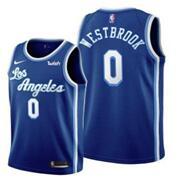 Retro Men Los Angeles Lakers Westbrook 0 blue basketball jersey