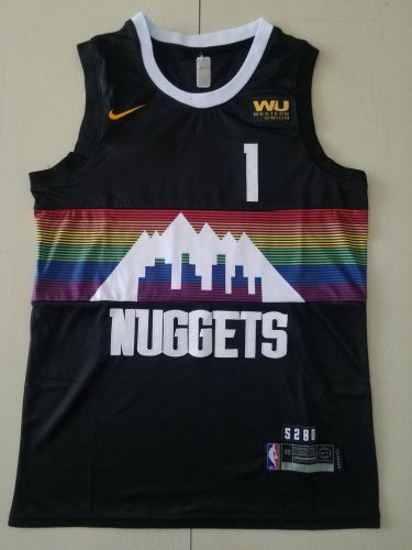 20/21 New Men Denver Nuggets Porter JR. 1 black city edition basketball jersey