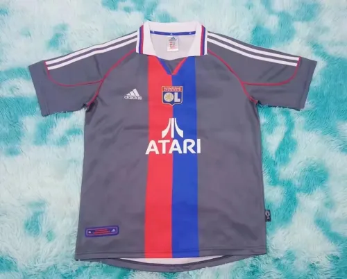 Retro 01-02 Lyon grey soccer jersey football shirt