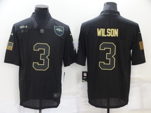22 Men‘s Broncos Wilson 3 black basketball jersey