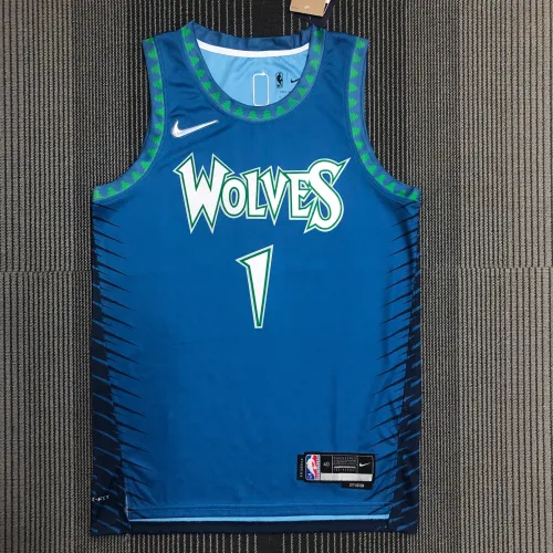 22 season Minnesota Timberwolves City version 1 Edwards basketball jersey