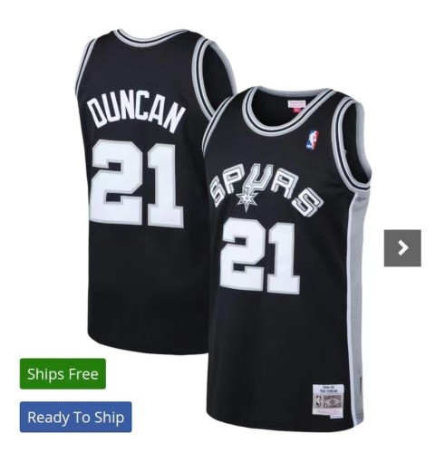 Men San Antonio Spurs Tim Duncan black 21 basketball jersey