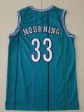 Retro Men Charlotte Hornets Mourning 33 green basketball jersey