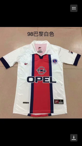 Retro Adult Thai version 1998 Paris white soccer jersey football shirt