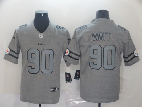 20/21 New Men Steelers Watt 90 gray NFL jersey