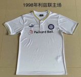 1998 Adult Thai version Leeds home white retro soccer jersey football shirt