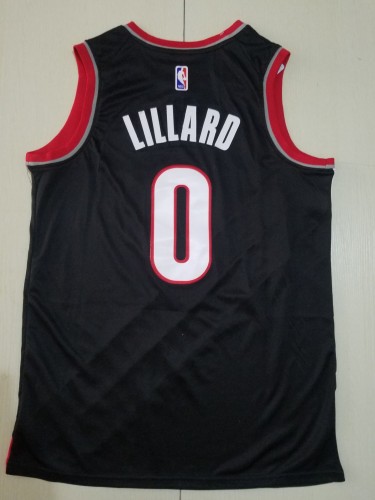 20/21 New Men Portland Trail Blazers Lillard 0 black basketball jersey shirt
