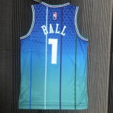 The 75th anniversary Charlotte Hornets City version BALL 1 basketball jersey