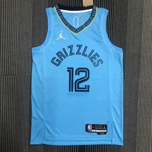 The 75th anniversary Memphis Grizzlies Air Jordan 12 Morant basketball jersey