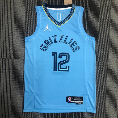 The 75th anniversary Memphis Grizzlies Air Jordan 12 Morant basketball jersey