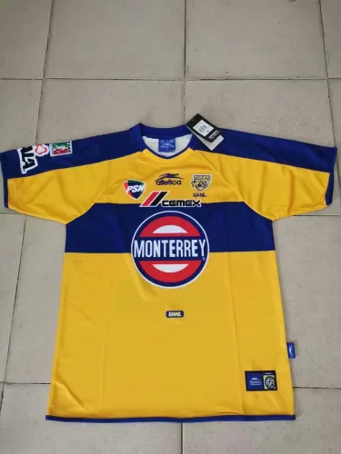 Retro 01-02 Tigres home yellow soccer jersey football shirt