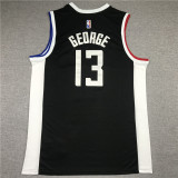 20/21 New Men Los Angeles Clippers George 13 black basketball jersey