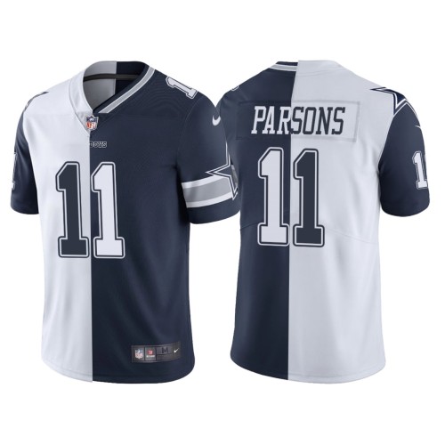22 New Men Cowboys PARSONS 11 blue and white NFL Jersey