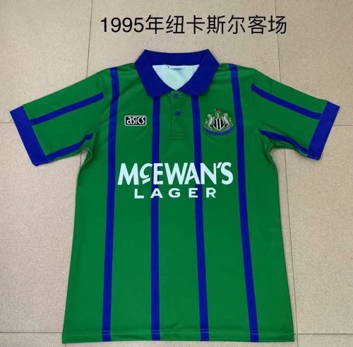 Retro 1995 Newcastle away green soccer jersey football shirt